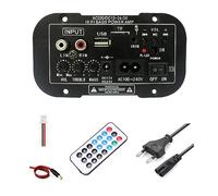 Tacdas Scheda Amplificatore Bluetooth 12V 24V, Scheda Amplificatore HiFi FM Subwoofer da 30-120W per Altoparlante Subwoofer da 10 Pollici, Installazione Facile (Spina UE).