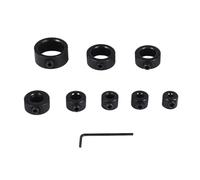 Tacdas Set di Collari per Punte Arresto del Trapano, 9 Pezzi di Limite Collare Arresto Della Profondità del Trapano Regolabile con Set in Acciaio al Carbonio per Punte da Trapano