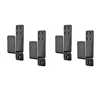 Tacdas Staffe per Barricate per Porte, Supporto per Barra Aperta Un Caduta da 4 Pezzi per La Sicurezza Domestica, Staffe per Barra 2X4 Impediscono L'Ingresso Non Autorizzato