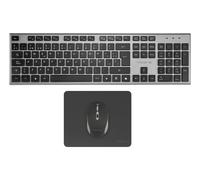 Tacens 6ZENITHES tastiera Mouse incluso Casa/ufficio RF Wireless QWERTY Spagnolo Grigio