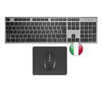 Tacens ZENITH, Combo Wireless 3in1 con Tecnologia DualLink 2.4 GHz, Tastiera a Completo Full-Size con SmartKey Copilot AI, Mouse Ottico 3200 DPI, Tappetino Nanotessile, Lingua Italiano, Nero