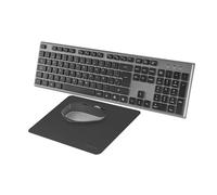 Tacens ZENITH, Combo Wireless 3in1 con Tecnologia DualLink 2.4 GHz, Tastiera a Completo Full-Size con SmartKey Copilot AI, Mouse Ottico 3200 DPI, Tappetino Nanotessile, Lingua Italiano, Nero