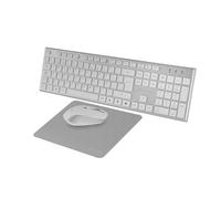 Tacens ZENITH, Combo Wireless 3in1 con Tecnologia DualLink 2.4 GHz, Tastiera a Membrana Full-Size con SmartKey Copilot AI, Mouse Ottico 3200 DPI, Tappetino Nanotessile, Lingua Italiana, Bianco