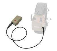 TACGZGJSM Tactical Headset Extension Line U174 3.5mm Plug PTT Compatibile con Cellulare/Android/iPhone, per Peltor TAC500, Howard, Walker's Razor ecc Serie cuffie (marrone)