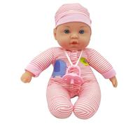 TACHAN - Bambola interattiva Bebe 31 cm con corpo morbido - 4 funzioni realistiche - con berretto e ciuccio (CPA Toy Group 799T00990)