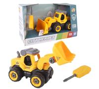 TACHAN -Bulldozer 27 pezzi - Set di costruzione con utensili, ruote e accessori - Monta e smonta - Giocattolo Stem (CPA Toy Group 703T01020)