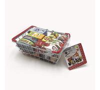 Tachan - Cestino per la Spesa in Metallo con Alimenti, 15 Pezzi.