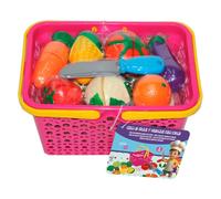 TACHAN - Cesto di verdure e frutta per tagliare - Set per bambini Gioco simbolico - Contiene 28 pezzi (CPA Toy Group 728T00983)
