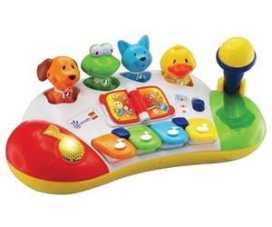 Tachan - Mi Primo Pianoforte con Animali Pop Up - con microfono e regolatore di volume - 15 melodie diverse - Dimensioni 37X17X8cm (CPA Toy Group 731T00839)
