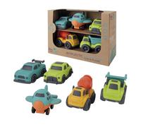 TACHAN -Pack Veicoli Eco per Bambini - 2 Camion, 2 Auto e 1 Aereo di Paglia di Grano -Giocattolo Sostenibile, Sicuro e Resistente - Gioco Variato ed Educativo (CPA Toy Group 703T01043)