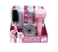 TACHAN - Set da parrucchiere per bambini con asciugacapelli a batteria e accessori - Set di bellezza con pettine, spazzole, pinze e diffusore (CPA Toy Group 764T01072)