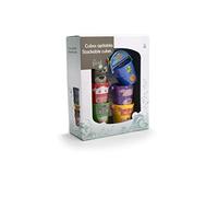 Tachan - Set di 6 cubi con Manico per impilare, Set da Bagno, secchi per trasportare e Giocare con Acqua e Sabbia, con Colori, Animali e Numeri per interagire (768T00496)