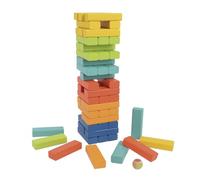 Tachan Torre impilabile Legno-Set di Abilità-Include Dado e 54 Blocchi di Colori (CPA Toy Group 795T00875)
