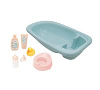 TACHAN - Vasca per bambole con accessori - Set da bagno bambole - Include Crema, Vasino Ciuccio e biberon (CPA Toy Group 799T00989)