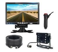 Tachigrafo Monitor 7 pollici 2 telecamere backup 12-24 V 8 LED display HD posteriore per camion set completo parcheggio retromarcia pick-up furgone Reverse Camera Kit(1 camera kit)