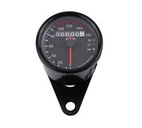 Tachimetri per moto, 12V 6.5cm/2.56 "D 1pc Segnale retroilluminazione a LED universale Contachilometri moto Indicatore tachimetro K/MH(Faccia nera)