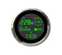 Tachimetro 0-299 KM/H Nodi MPH Chilometraggio Regolabile Velocità eccessiva Misuratore livello carburante Voltmetro per Marine 85mm