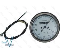 Tachimetro 0-80MPH + 54" cavo replica Smiths per Triumph Norton Enfield NUOVO