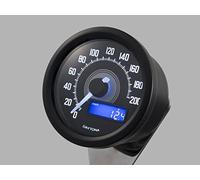 Tachimetro analogico elettronico DARK VELONA diametro 60 200KMH, con staffa, nero, E-MARKED