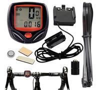 Tachimetro contachilometri per bici, con cavo impermeabile, con schermo LCD, multifunzione, display trasparente con letture accurate, monitoraggio del chilometraggio per bici da strada e scooter