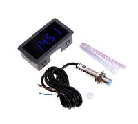 Tachimetro digitale a 4 LED RPM- Misuratore di velocità+sensore interruttore di prossimità 12V 9999RPM per tornio Molla Tester di velocità ad alta precisione Velocimetria Tachimetro senza contatto