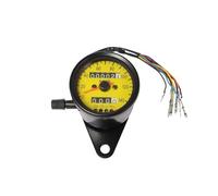 Tachimetro Digitale Contachilometri Contachilometri Doppio retroilluminato per Moto retrò, 0-140 km/h, tachimetro Universale Vintage(Black)