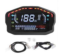 Tachimetro digitale dotato di strumenti LED LCD, indicatore contachilometri orologio regolabile per motocicletta, strumento MPH, rimontaggio atto per