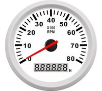 Tachimetro Digitale Per Auto Per Moto | Moto A Luce Nera Rossa Automatica Da 85 Mm Cluster Strumenti Moto(Black-8KL RPM)