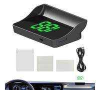 Tachimetro digitale per auto - Proiettore per parabrezza GPS HUD con visualizzazione della velocità in reale, display head up automobilistico plug and play per la navigazione in città in autostr