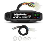 Tachimetro Digitale Per Moto | Cruscotto Contachilometri Universale RPM CYPMDW(With sensor 1)