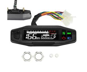 Tachimetro Digitale Per Moto - Display LCD, Contagiri Elettronico | Strumento Multifunzione Compatto, Indicatore Di Marcia Resistente Con Design Moderno Per Uso Motociclistico