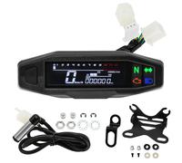 Tachimetro Digitale Per Moto Universale Contachilometri Display LCD Contagiri