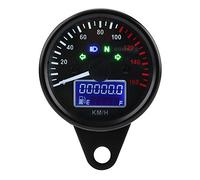 Tachimetro digitale per motociclo LCD Keenso universale 0~160KM/H Tachimetro digitale per LED LCD contagiri Indicatore di velocità Retro nero