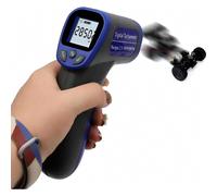 Tachimetro digitale portatile professionale con display LCD, misuratore laser di giri al minuto per la registrazione dei dati.
