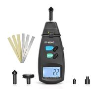 Tachimetro digitale tachimetro fotografico laser, tachimetro a contatto GR-6236C con funzioni di blocco dati Max/Min/AVG Misuratore velocità di rotazione tachimetro fotografico con nastro riflettente