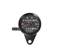 Tachimetro Elettronico Universale Per Moto KM/H Retroilluminazione | Strumento Per Contagiri Vintage Retrò Doppio Contachilometri CYPMDW(Black n Black)
