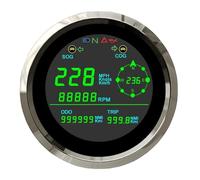 Tachimetro GPS da 85 mm con contagiri MPH Nodi KM Misuratore pressione olio Indicatore di direzione per motocicletta Camion 12V/24V