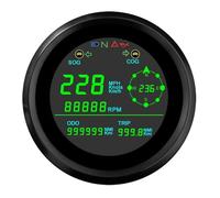 Tachimetro GPS da 85 mm con contagiri MPH Nodi KM Misuratore pressione olio Indicatore di direzione per motocicletta Camion 12V/24V