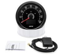 Tachimetro GPS digitale da 85 mm, 0-160 MPH, 0-200 KMH, con antenna for auto, barca, retroilluminazione a 7 colori(160 MPH BN)