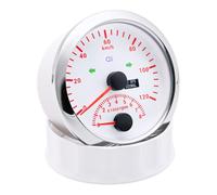 Tachimetro GPS digitale impermeabile da 85 mm, 120-200 km/h, con contagiri 8000 giri/min, for moto, yacht, barche, auto, LED rosso(WS 0-120kmh)
