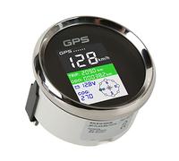 Tachimetro GPS, Tachimetro GPS da 85 Mm Km/h Nodo MPH Schermo TFT da DC9 a 32 V IP67 Indicatore di velocità Impermeabile Universale per Auto Moto Barche (Nero)