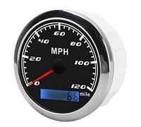 Tachimetro GPS, Tachimetro per Barca GPS Tachimetro per Barca con Antenna GPS ABS in Acciaio Inossidabile per Auto, Camion e Barca (BLACK)