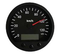 Tachimetro per auto Contachilometri universale for camion con diametro 140 mm, 0-125 km/h, con retroilluminazione 9-36 V. Conferma rapida della posizione e breve tempo