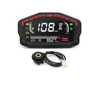 Tachimetro per moto, 2,4 cilindri, temperatura | Contachilometri digitale universale per moto, 2,4 cilindri, temperatura dell'acqua, contagiri, display RPM per