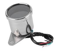Tachimetro per Moto, Contagiri Multifunzionale Universale per Moto 12V Contagiri Contachilometri Indicatore Livello Carburante, Contagiri Voltmetro Digitale LED per Moto (SILVER)