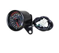 Tachimetro per moto KM/H MPH EFI Pompa olio Livello | Contachilometri universale per moto KM/H MPH EFI Pompa olio Livello carburante con spia luminosa Acciaio inossidabile
