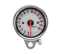 Tachimetro per motociclette da 12 V e 16000 giri/min | Contagiri meccanico universale per motociclette da 12 V e 16000 giri/min, per 2, 4 tempi, per 1, 2, 3 cilindri