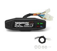 Tachimetro rpm moto Contachilometri 12V universale per motociclette, pannello contagiri con indicatore luminoso di segnalazione e misuratore dell'olio