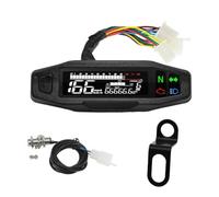 Tachimetro rpm moto Moto digitale con contachilometri, misuratore di carburante, indicatore di direzione per moto, indicatore digitale, sensore di velocità, staffa a Z 12V