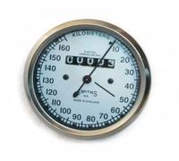 Tachimetro Speedo bianco Replica Smiths 160 Kph per Norton Enfield Triumph
